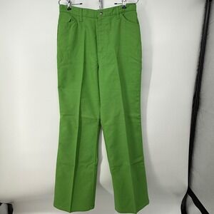 Vintage Levis For Me Green Disco Polyester High Waist 70s Style Classic 30x30.5